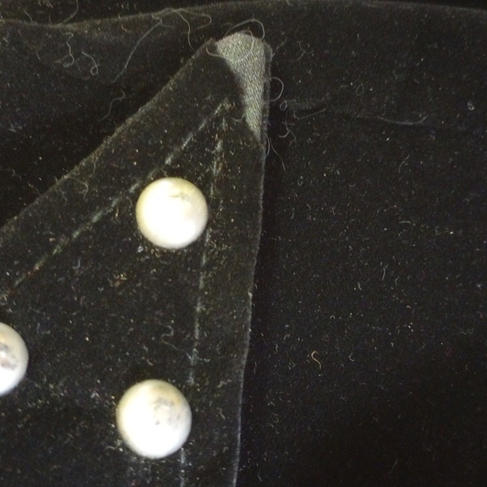 Pins & Needles Medium Black Velvet Jacket with Silver Studs - Picture 5 of 5